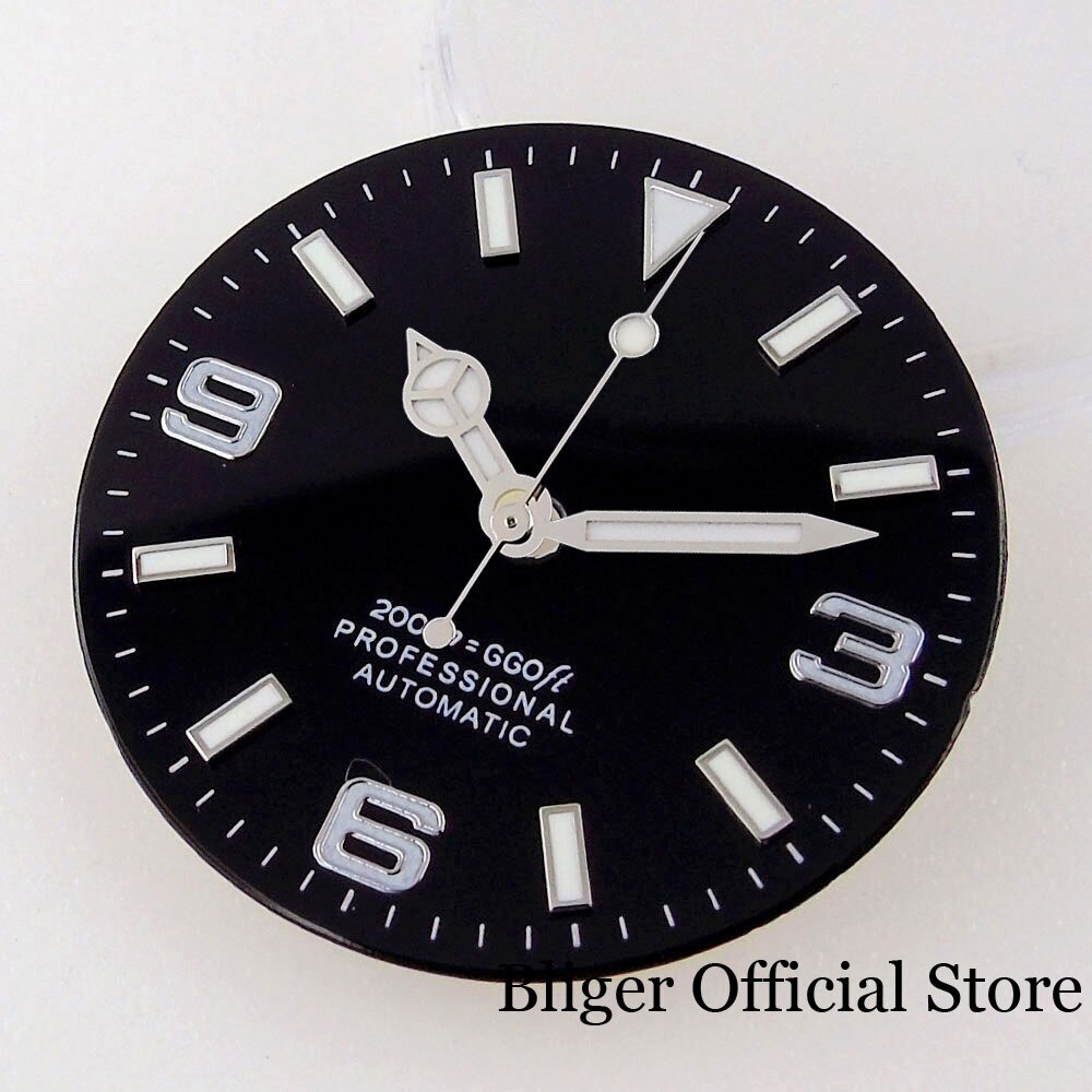 29MM Silver Red Black Watch Dial Face fit NH35A NH36A PT5000 MIYOTA ETA2824 Part