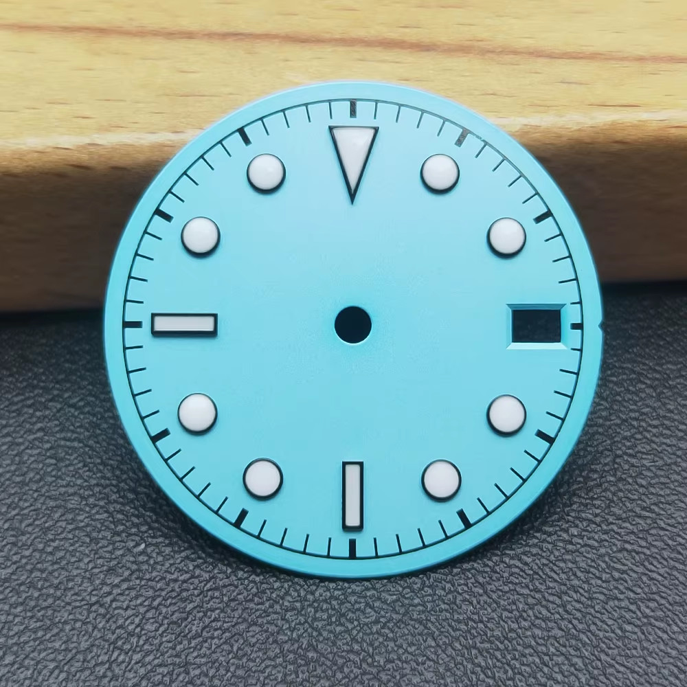 Neiton 28.5Mm Black White Blue Gray Green Watch Dial Green Luminous Dial Fit NH3