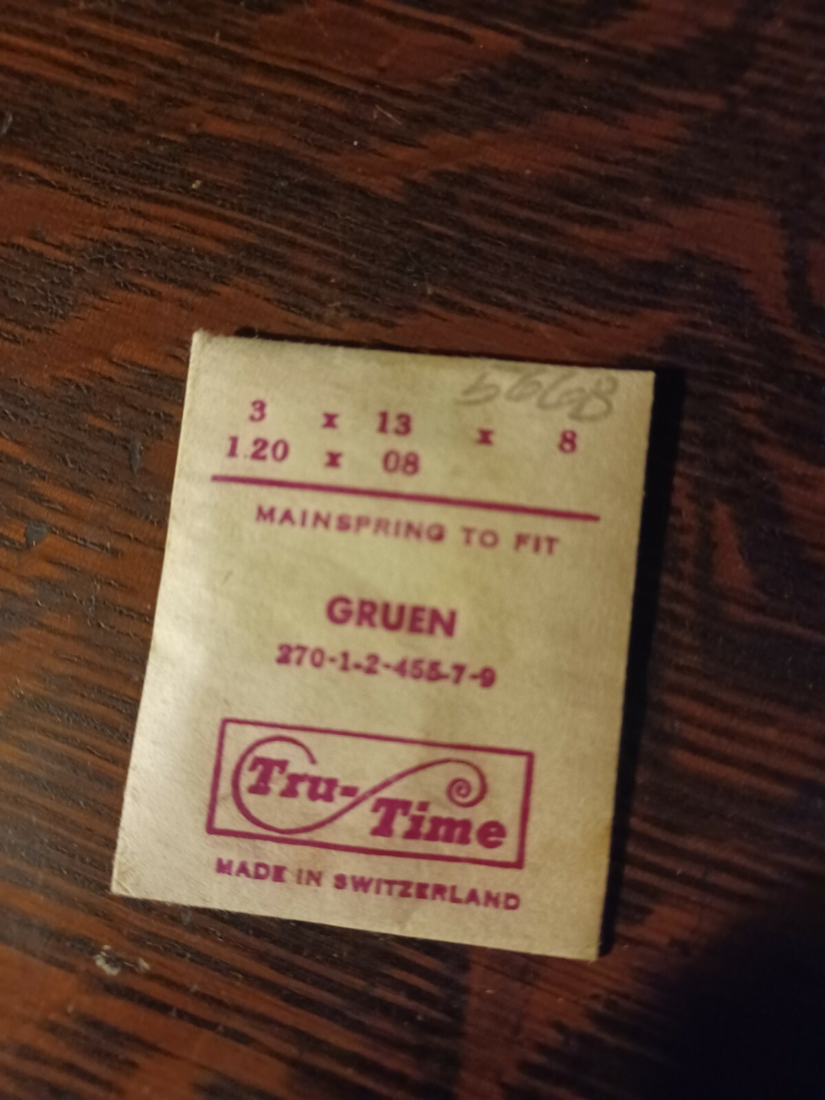 Gruen Watch Vintage movement Mainspring 270 1-2 455 7-9 part swiss lot8 Tru Time