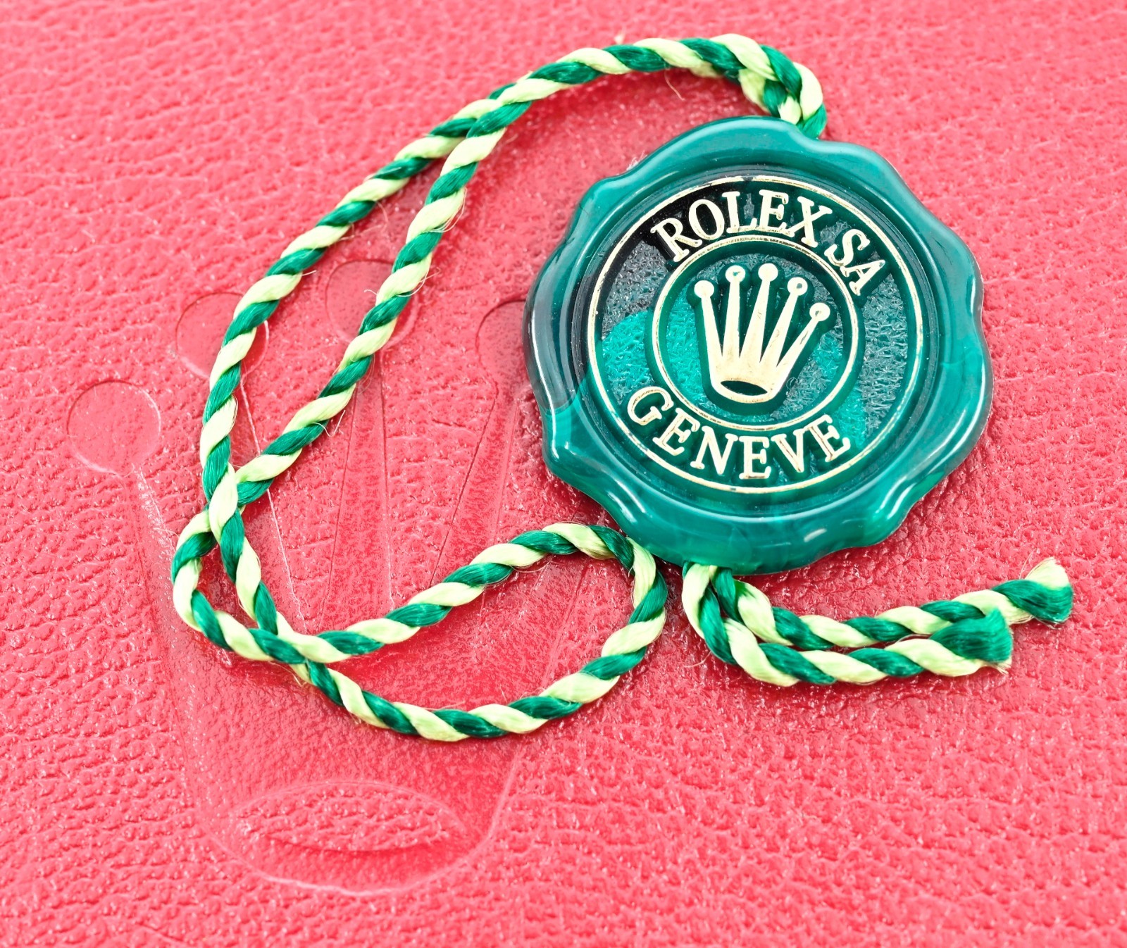 Genuine Rolex 2015-2025 Chronometer Green Hang Tag with Multi-Crown Hologram!