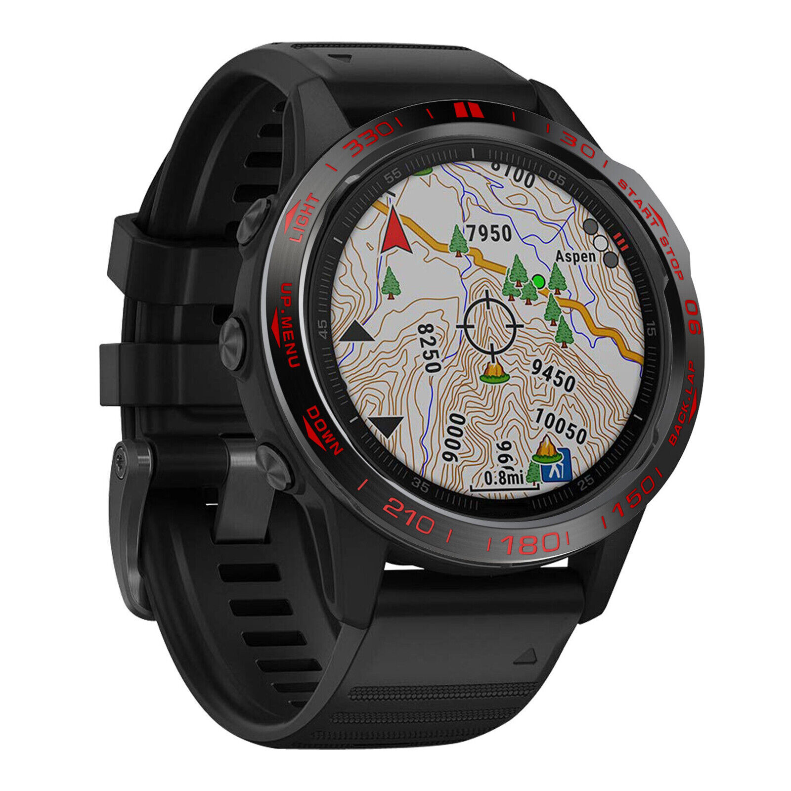Stainless Steel Bezel Ring Adhesive Cover for Garmin Fenix 6/ Pro/Sapphire Watch