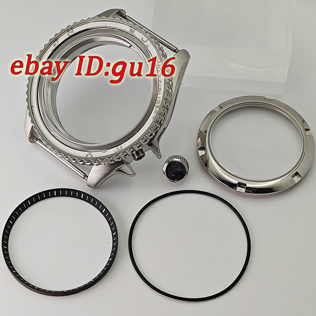 42mm NH35 NH36 silver Watch Case Sapphire Glass Ceramic Bezel Stainless Steel