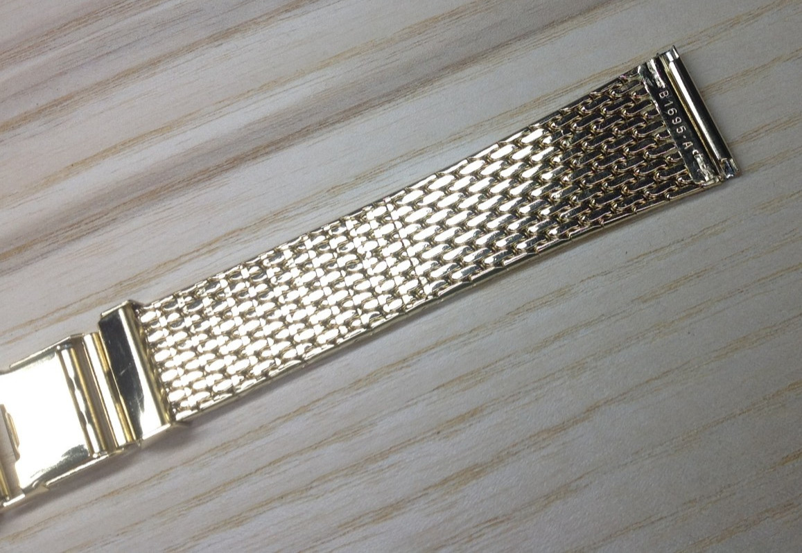 Seiko Gold Plated Stainless Steel Watch Band / Strap – 19mm – Genuine – B1695A