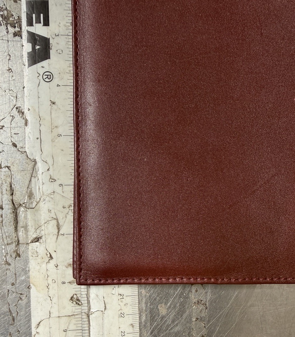 Patel Philippe Burgundy Leather Watch Document Travel Passport Holder Case 8 x 6