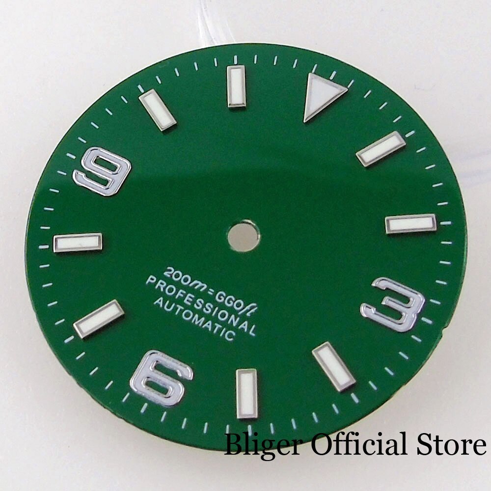29MM Silver Red Black Watch Dial Face fit NH35A NH36A PT5000 MIYOTA ETA2824 Part