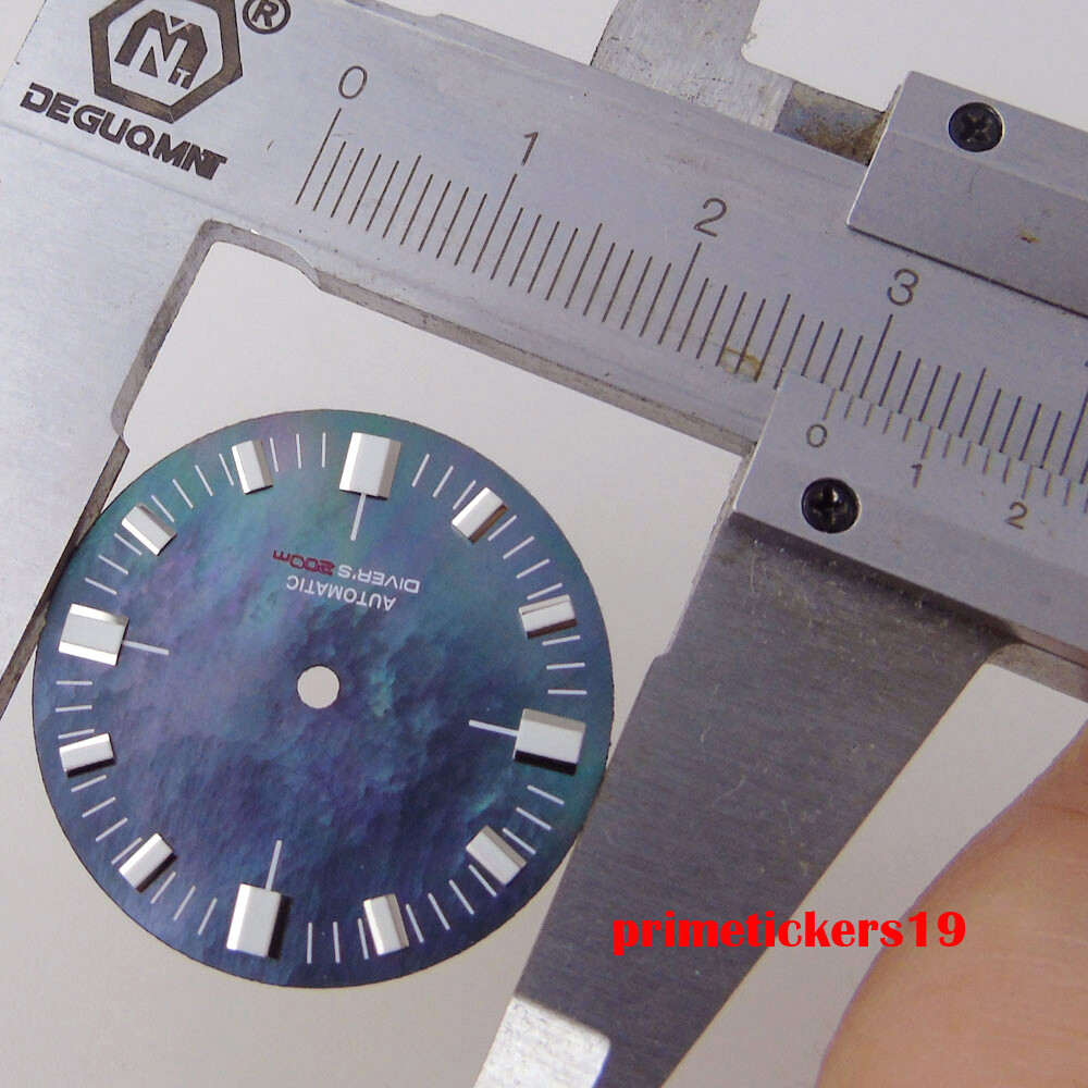 28.5mm Watch Dial Sterile Face Hands Green Luminous Fit NH35 ETA2824 PT5000 Movt