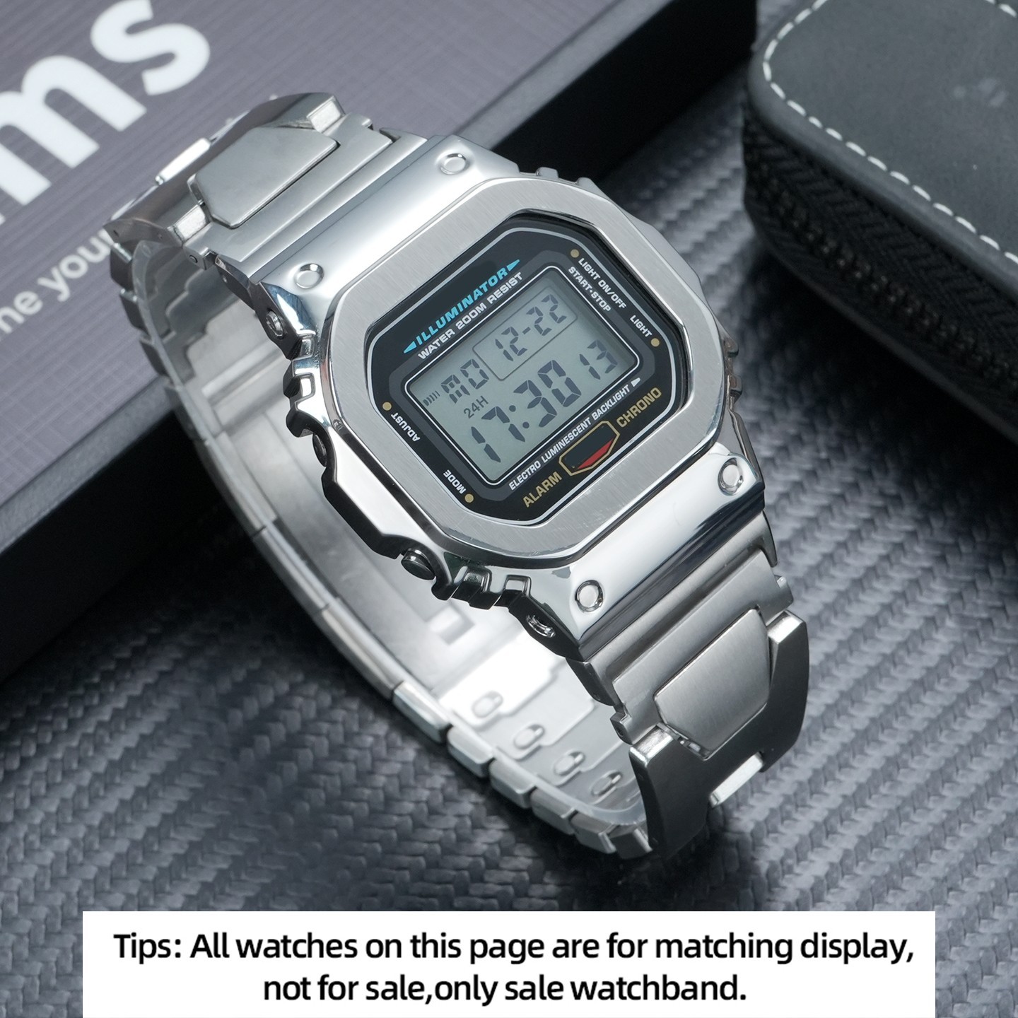 For Casio DW5600 GW-B5600 GW-M5610 GM5600 Metal Watch Case GW-B5600 Steel Strap