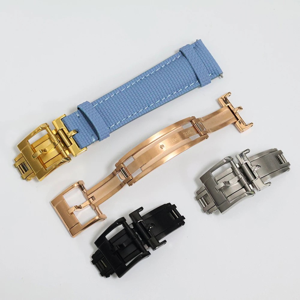 16mm 18mm 20mm Luxury Watch Buckle Stainless Steel Gold Black For Leather Strap