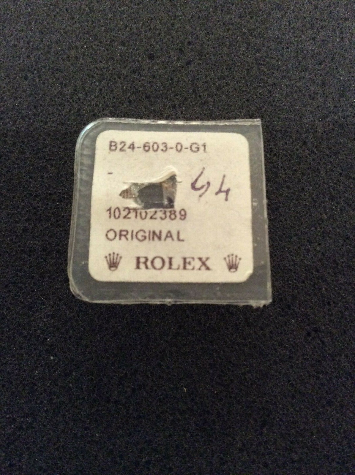 Rolex Crown, B24-603-0-G1 Twinlock Monobloc 6mm, NEW GENUINE IN SEALED PACK