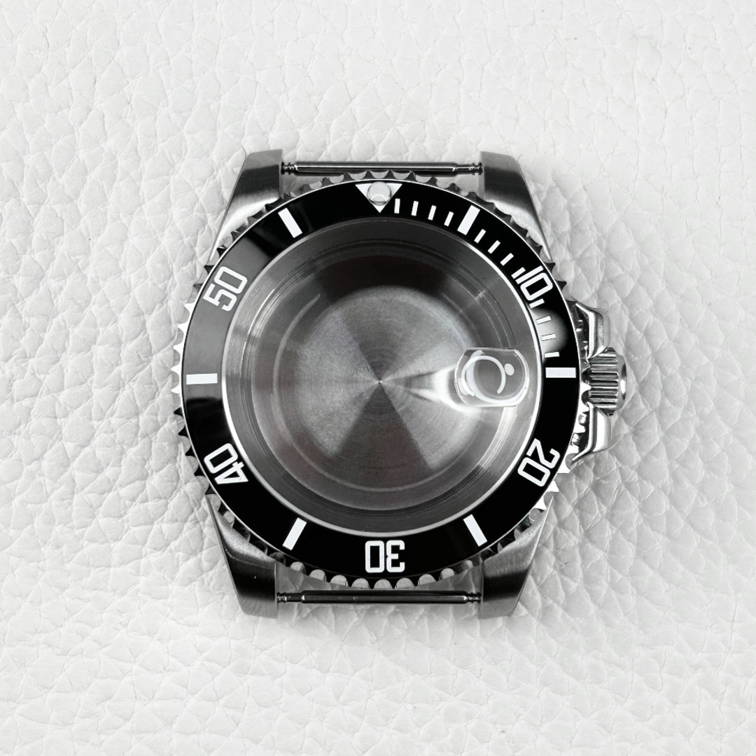 Movement Black Ceramic Bezel Watch Case Black 40mm- For NH35 NH36 4R35 4R15 4R36