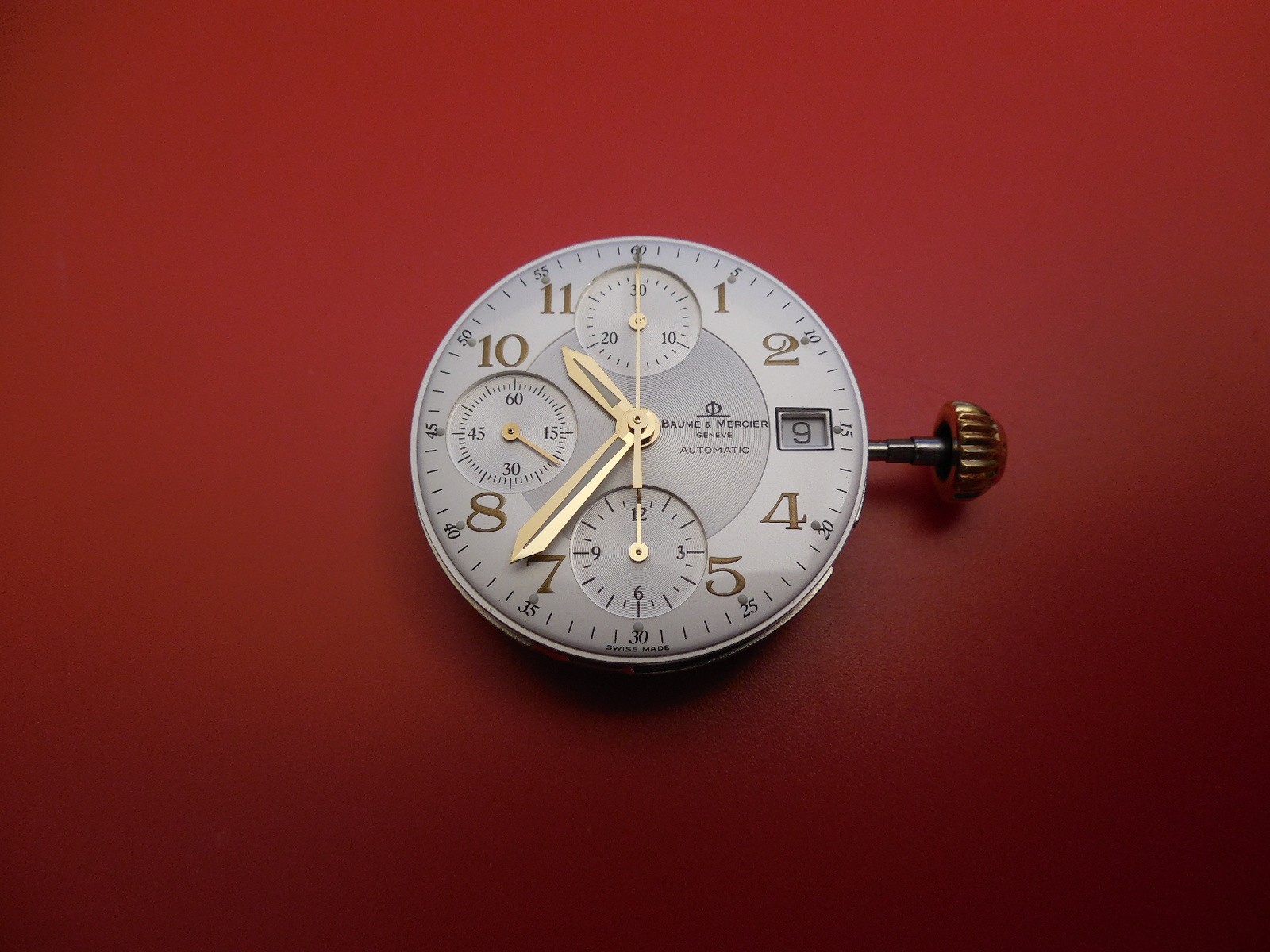BAUME MERCIER BM 13750 AUTOMATIC CHRONOGRAPH 25 JEWEL MOVEMENT CAPELAND ETA 7750