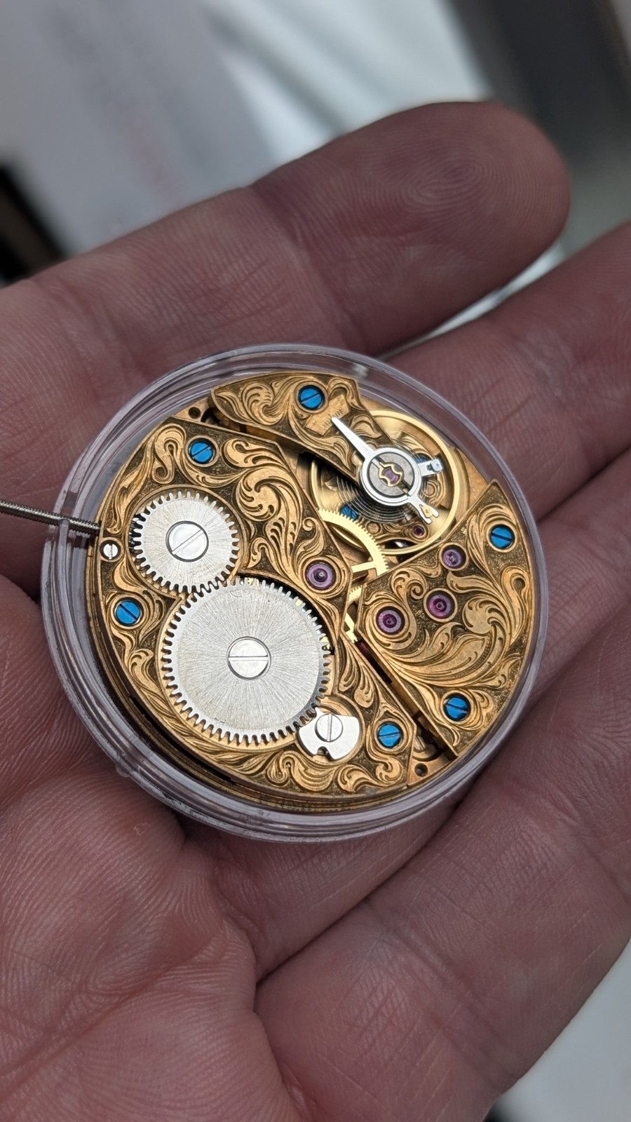 New ST3600 Mechanical Watch Movement – Hand-Engraved, Gold-Plated (6497)