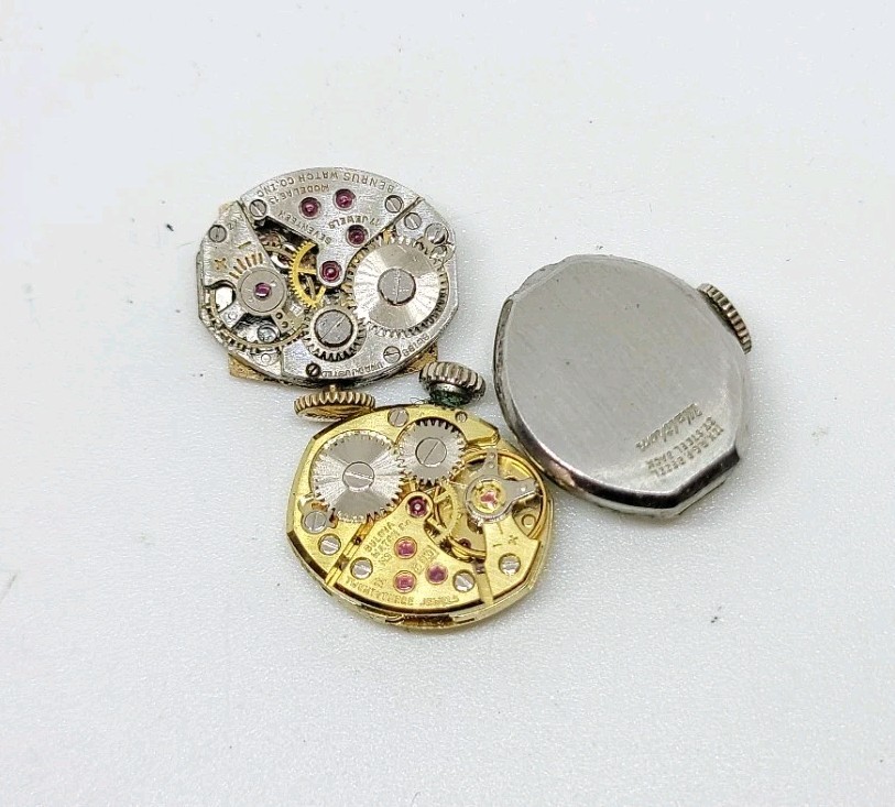 Vintage Lot Of 12 Mechanical Watch Movements For Repair Bulova Waltham