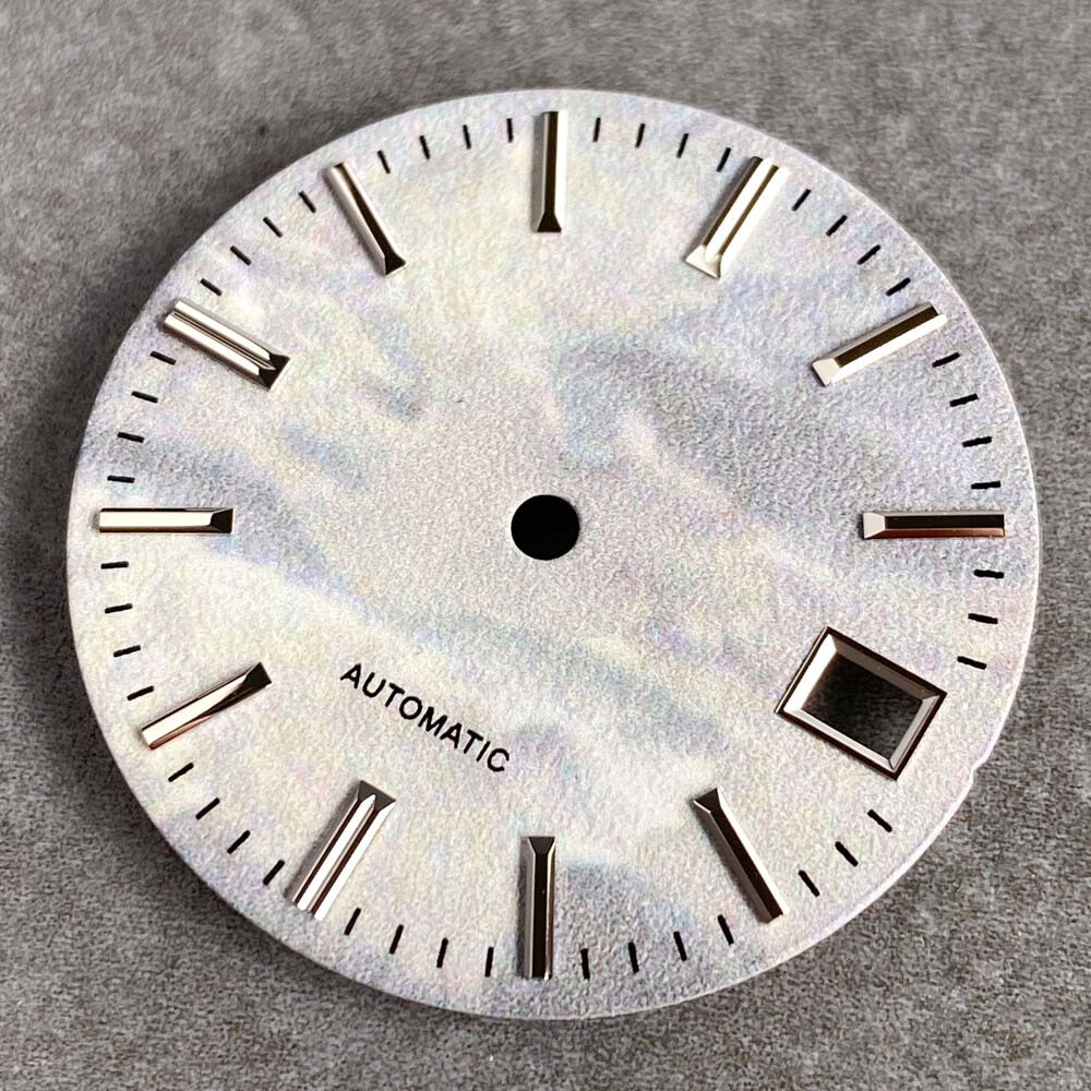 28.5mm Black Gray Blue Dial fit Japan NH35 NH36 Sea Of Clouds Grain Dial