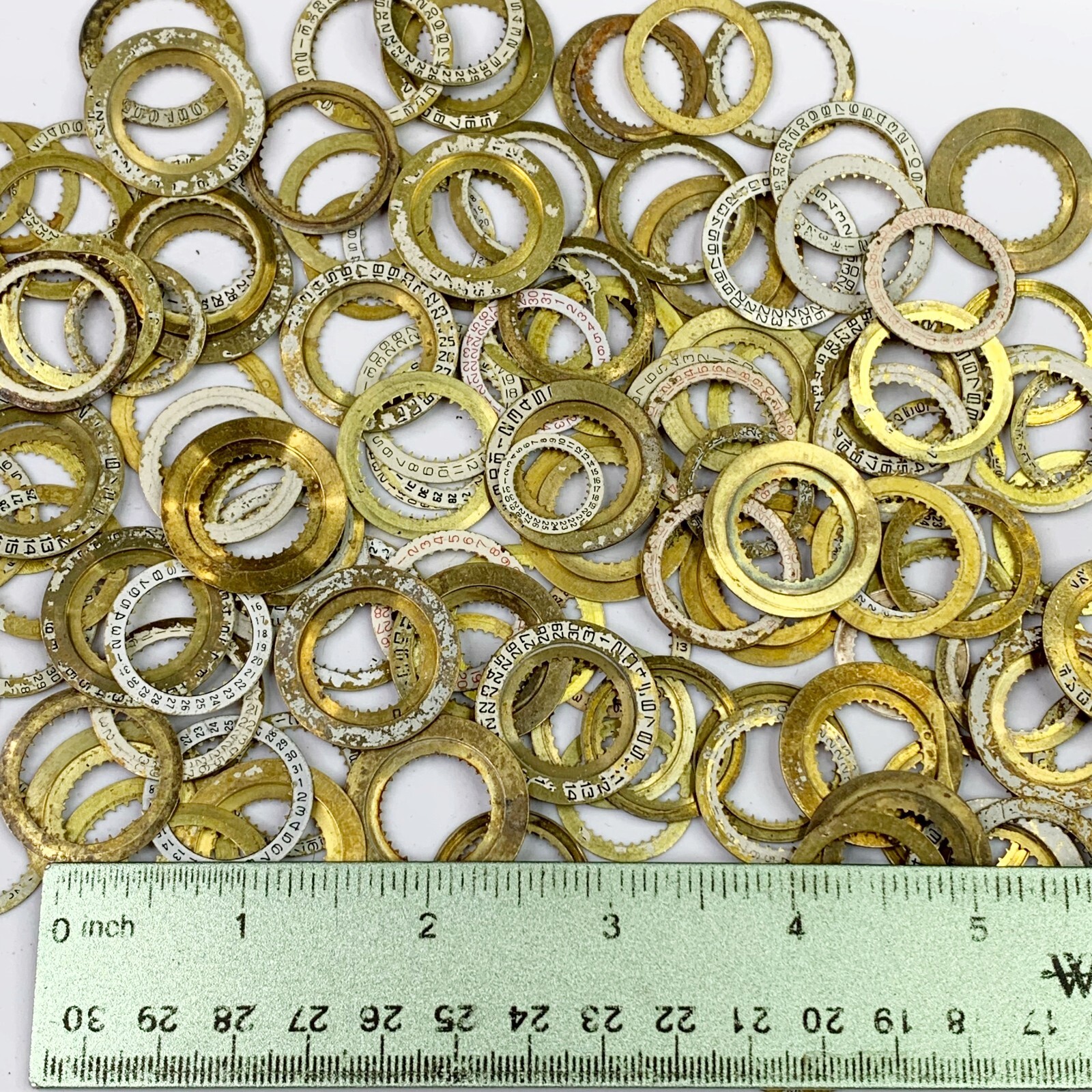 25 Calendar Day Date Dial Disc Number Watch Part Steampunk Watchmaker Lot Repair