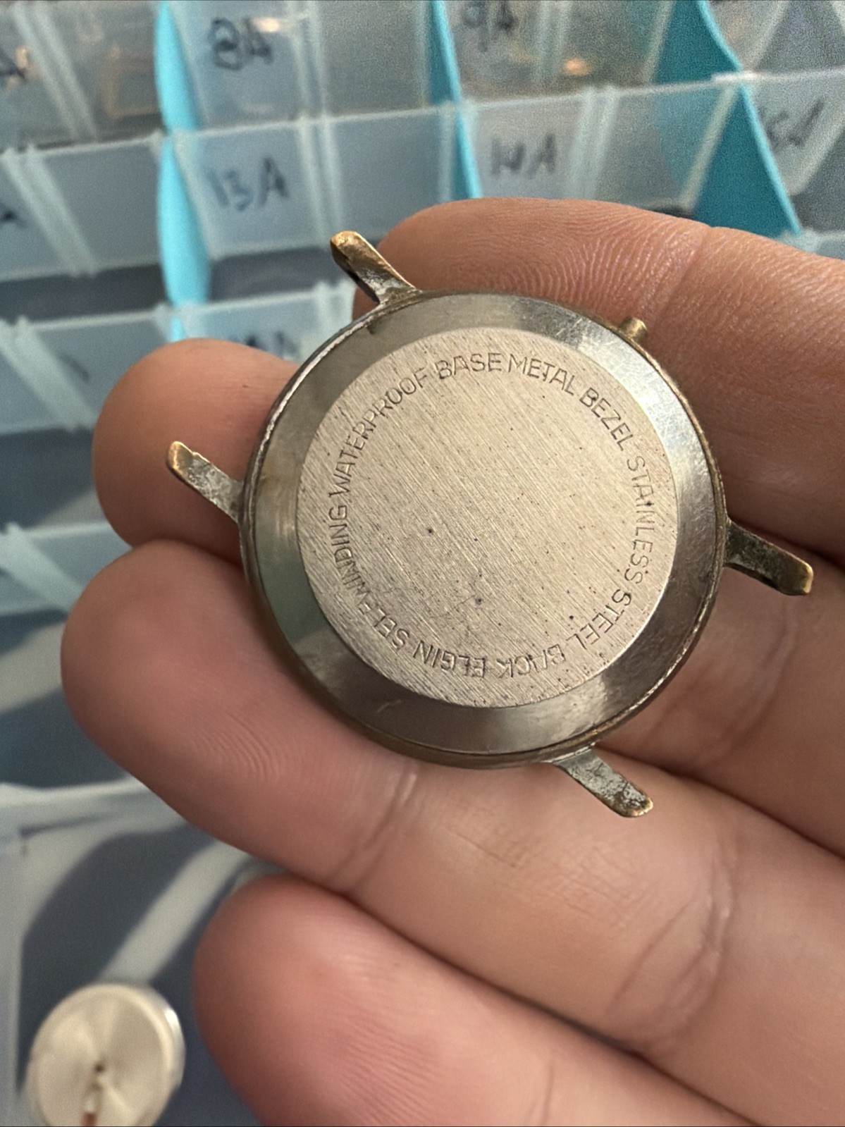 ELGIN National Swiss Stainless Steel Watch Case 4827 Close To 33mm 7A