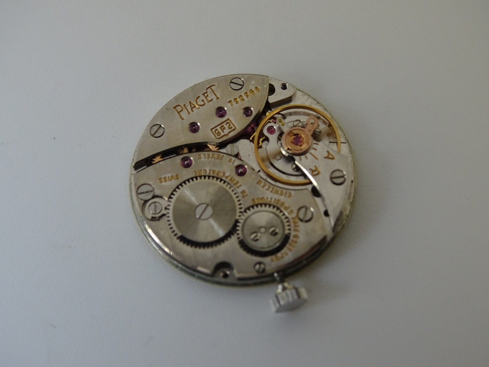 Piaget 9P2 Complete Movement, Dial & Handset Manual Wind Running