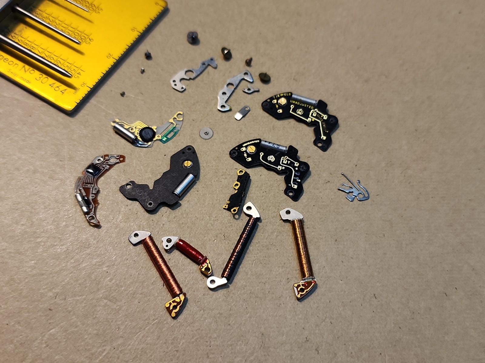 Lot Of Mixed NOS Circuits Coils Quartz Watch Movement Parts Repairs Spares