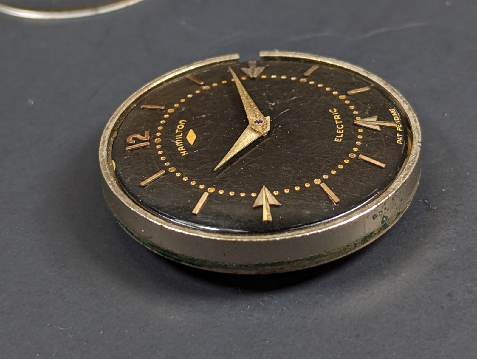 Vintage Hamilton Van Horn 500 Electric Dial & Partial Movement For Parts/Repair