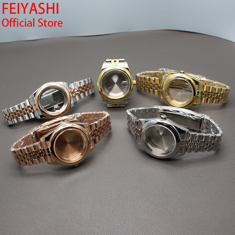36mm/40mm Diver Watch Case+Jubilee Bracelet Stainless Steel Sliding Lock Buckle