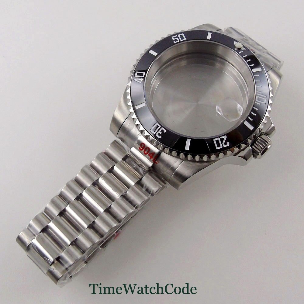 40mm Sapphire Watch Case 316L Strap fit NH35 ETA2824 PT5000 Miyota8215 DG2813