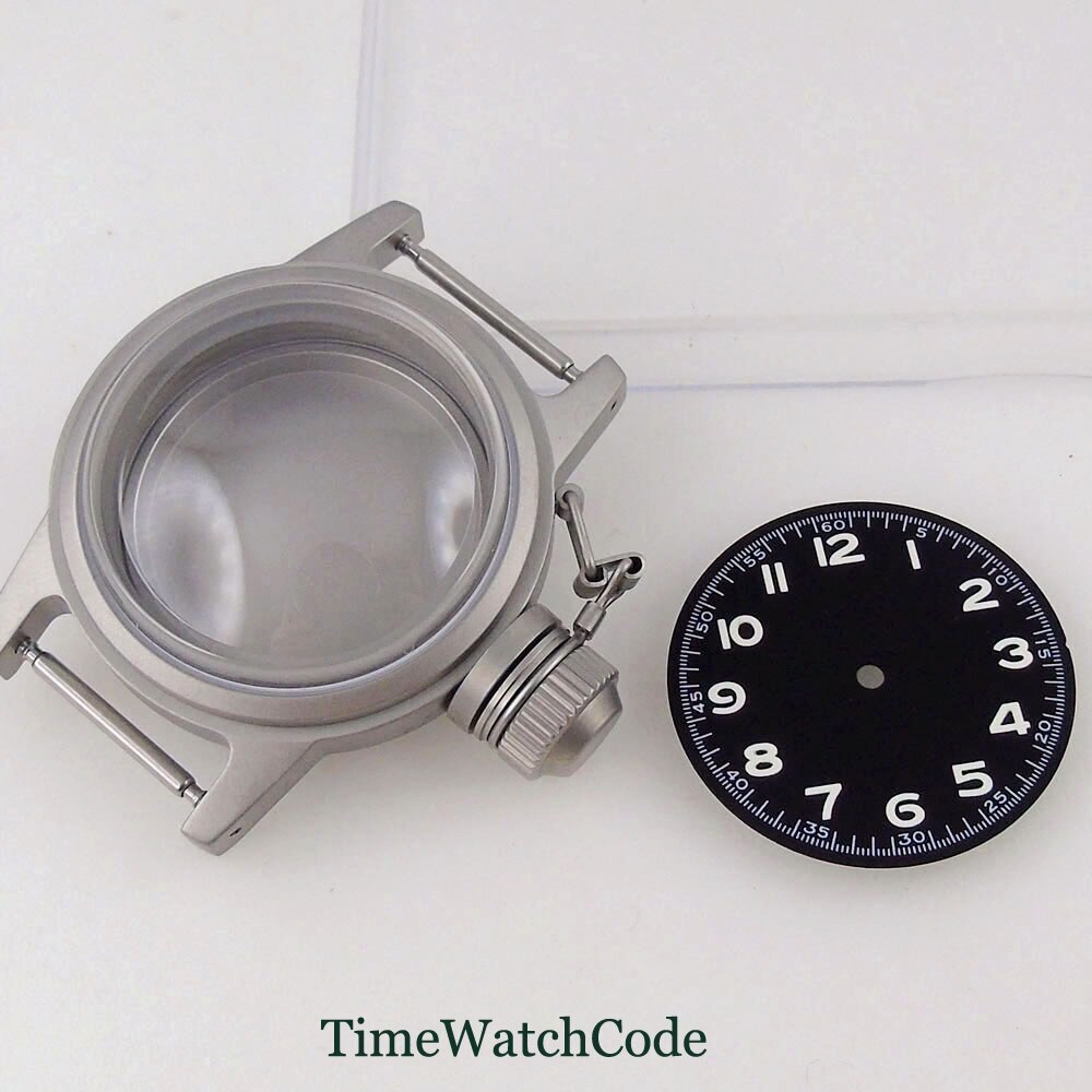 36mm Sandblasted Watch Case Domed Sapphire Crystal for NH35 ETA2824 PT5000 20ATM