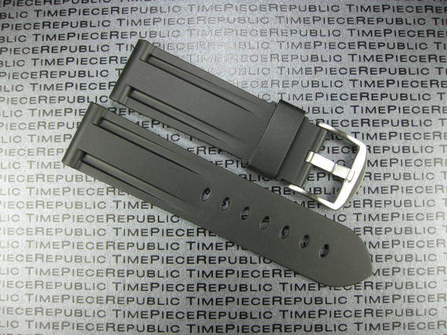 New 26mm HQ PU Rubber Diver Watch Band Tang Buckle Strap PAM I