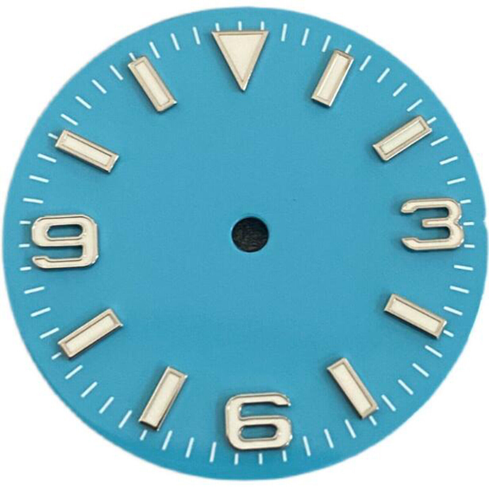 1x 28.5mm 369 Strip Nail Watch Dial Green Luminous for NH35/36/4R/7S Movement