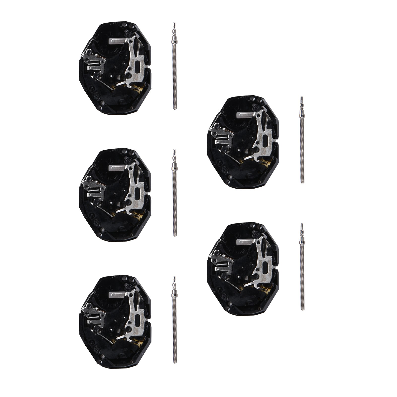 5Pack New Black Watch Movement Accessory Parts For Japan PC21 Quartz Watch D