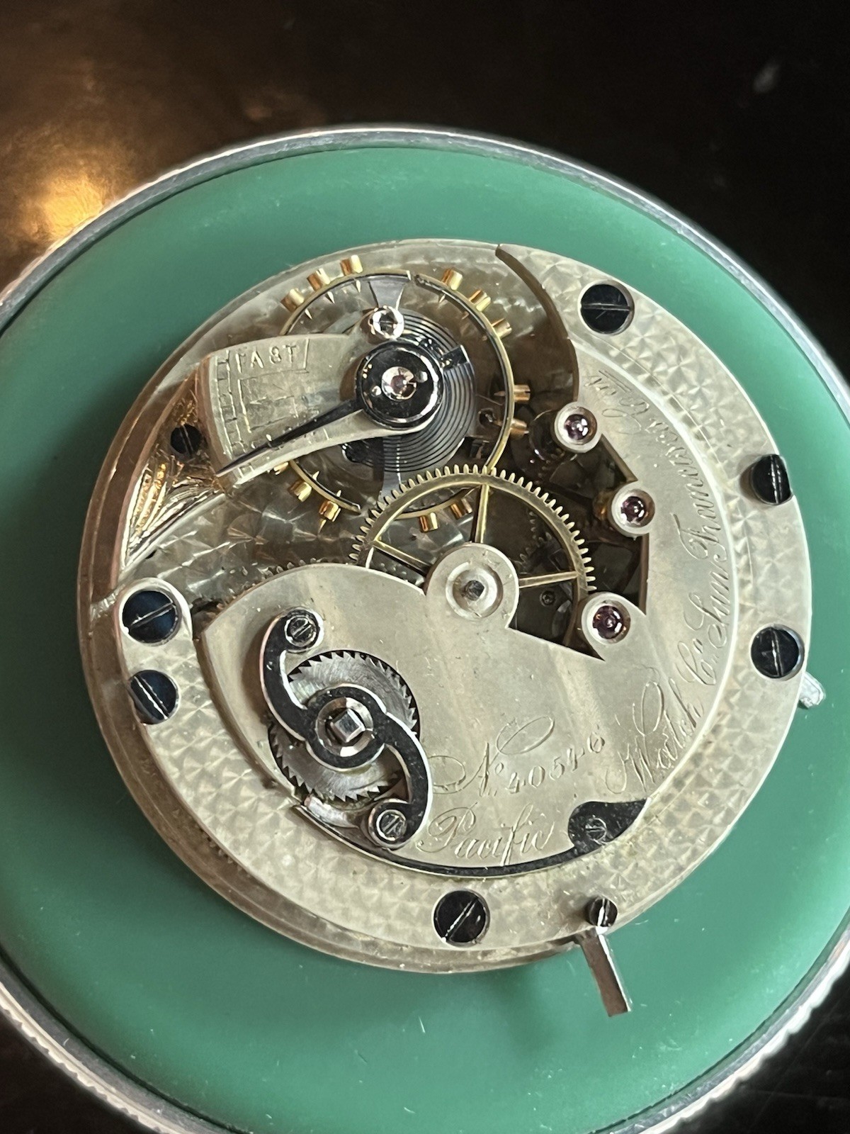 RUNNING Pacific Watch Co. San Francisco Pocket Watch Movement 46mm, Swiss Import