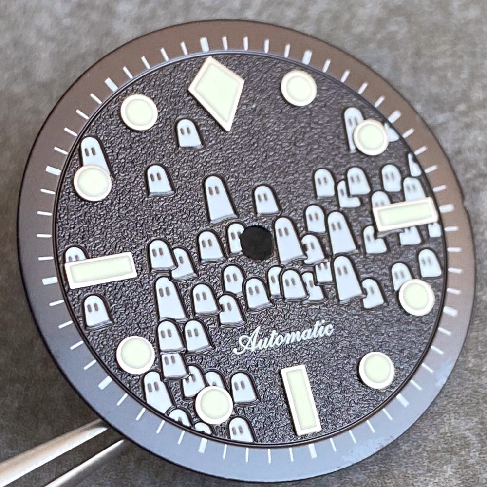 Luminous 29mm Ghost Watch Dial Face Fit NH35 NH38 Miyota82 PT5000 For 50-Fathoms