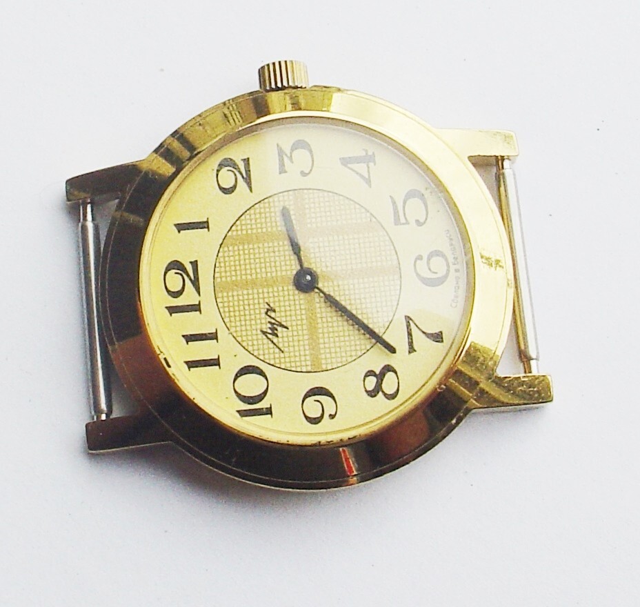 Vintage Luch Belarus Mens Watch YELLOW DIAL AND CASE SERVICED