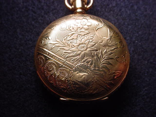 6 SIZE GOLDEN WATCH CASE CO GOLD PLATED HUNTING CASE POCKET WATCH CASE! #122