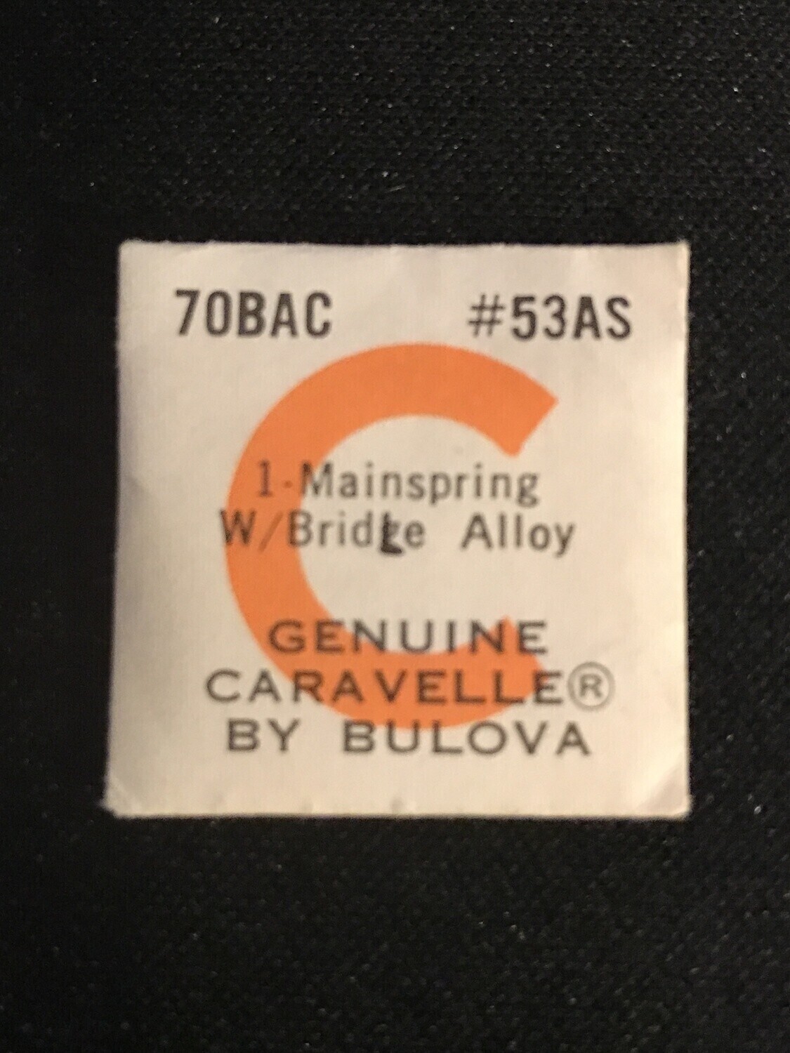 Bulova factory mainspring w/ bridge for Caravelle caliber 7OBAC – Alloy