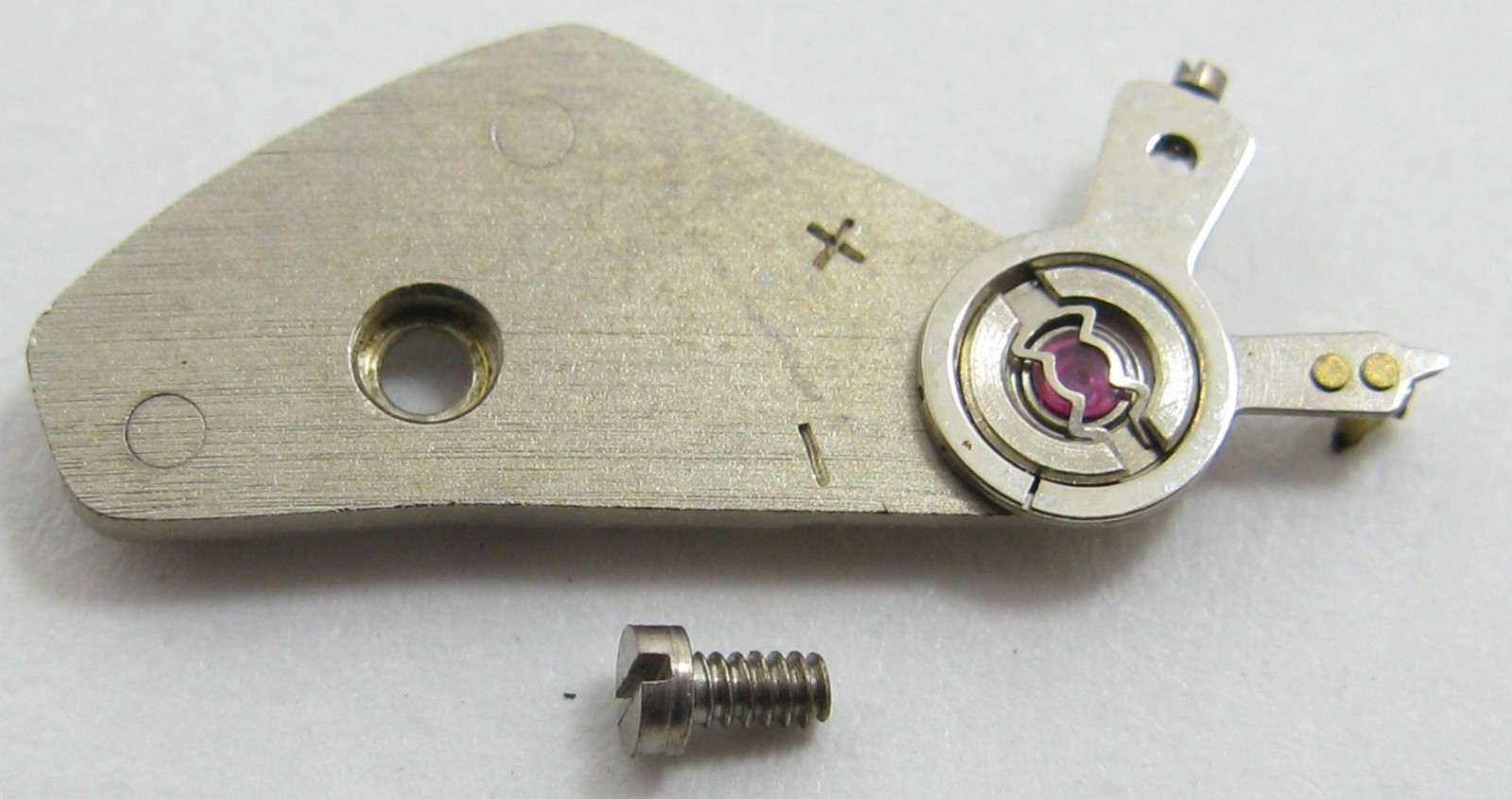 Poljot 3133 chronograph watch movement part complete balance wheel bridge