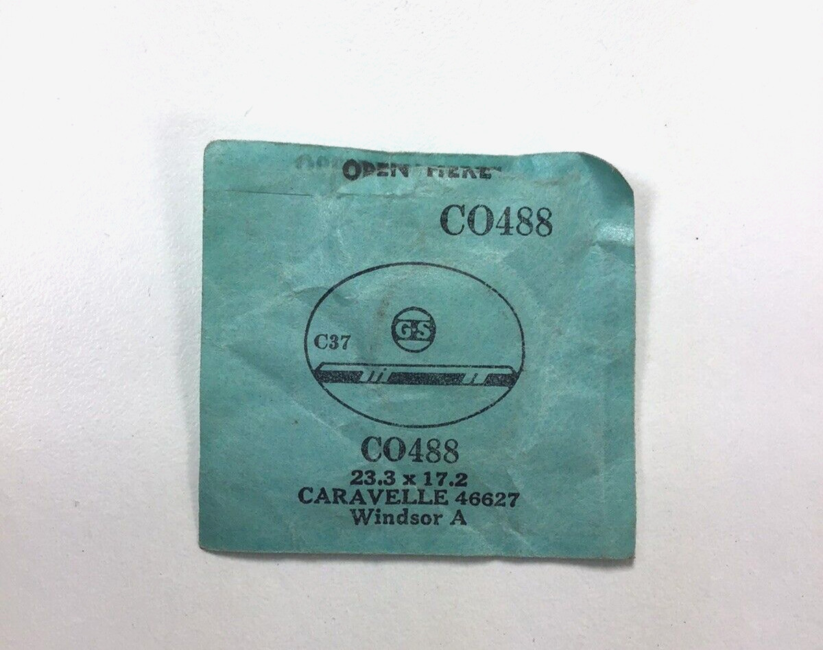 Vintage G-S Acrylic Watch Crystal Caravelle Windsor A 23.3 x 17.2mm CO488