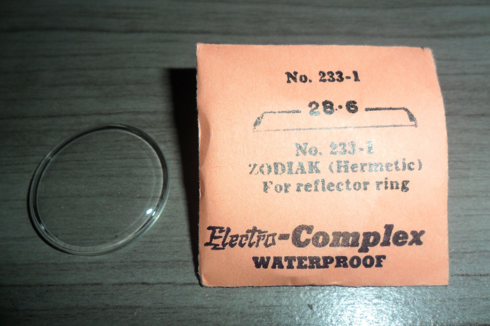 NOS Zodiak Hermetic Watch Crystal Electro- Complex