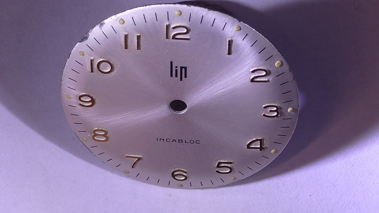 Lip Watch Diameter 27.40 Mm An Old Metal Dial Lip Stock
