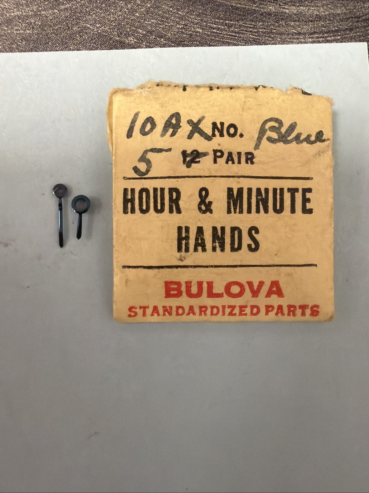 Bulova 10AX (1) Pair Blue Hands- NOS – W/O Original Package
