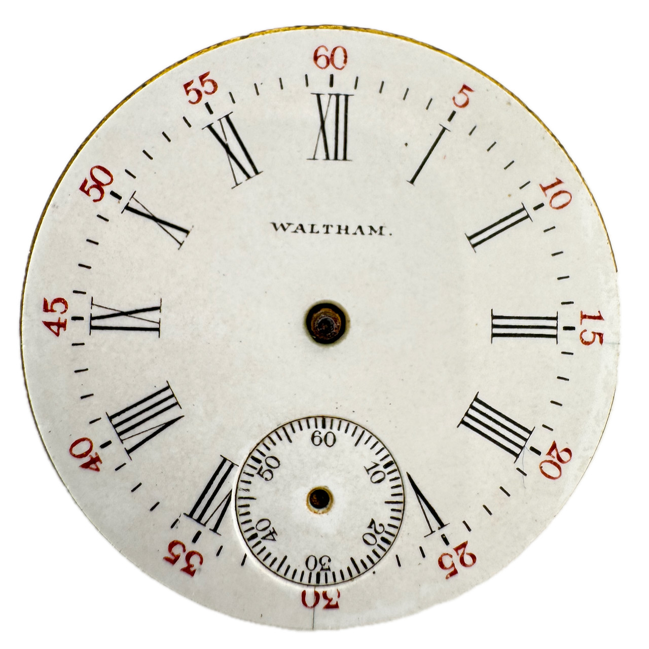 Antique 0s 1896 Waltham 1891 7J Mechanical Hunter Pocket Watch Movement No. 60