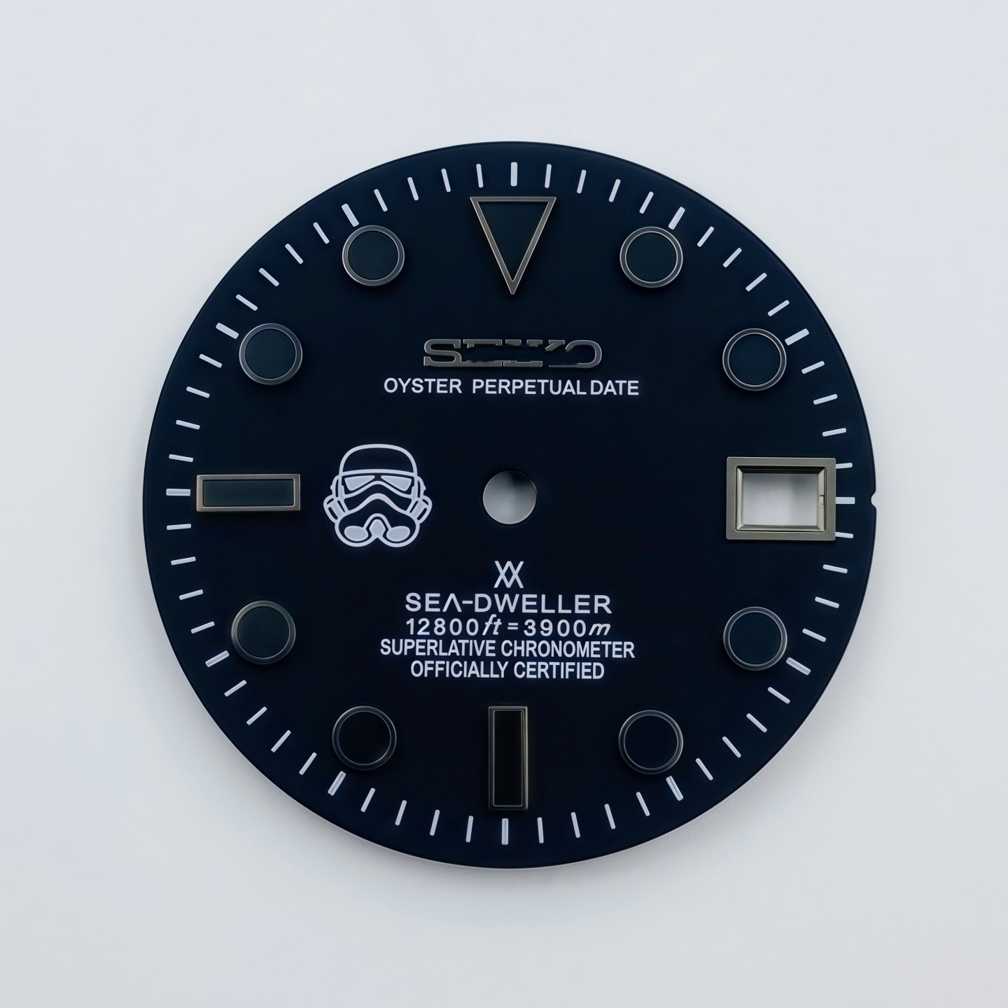 28.5mm Metallic Matte Watch Dial Green Luminous Date for Nh35 Nh36 Movement