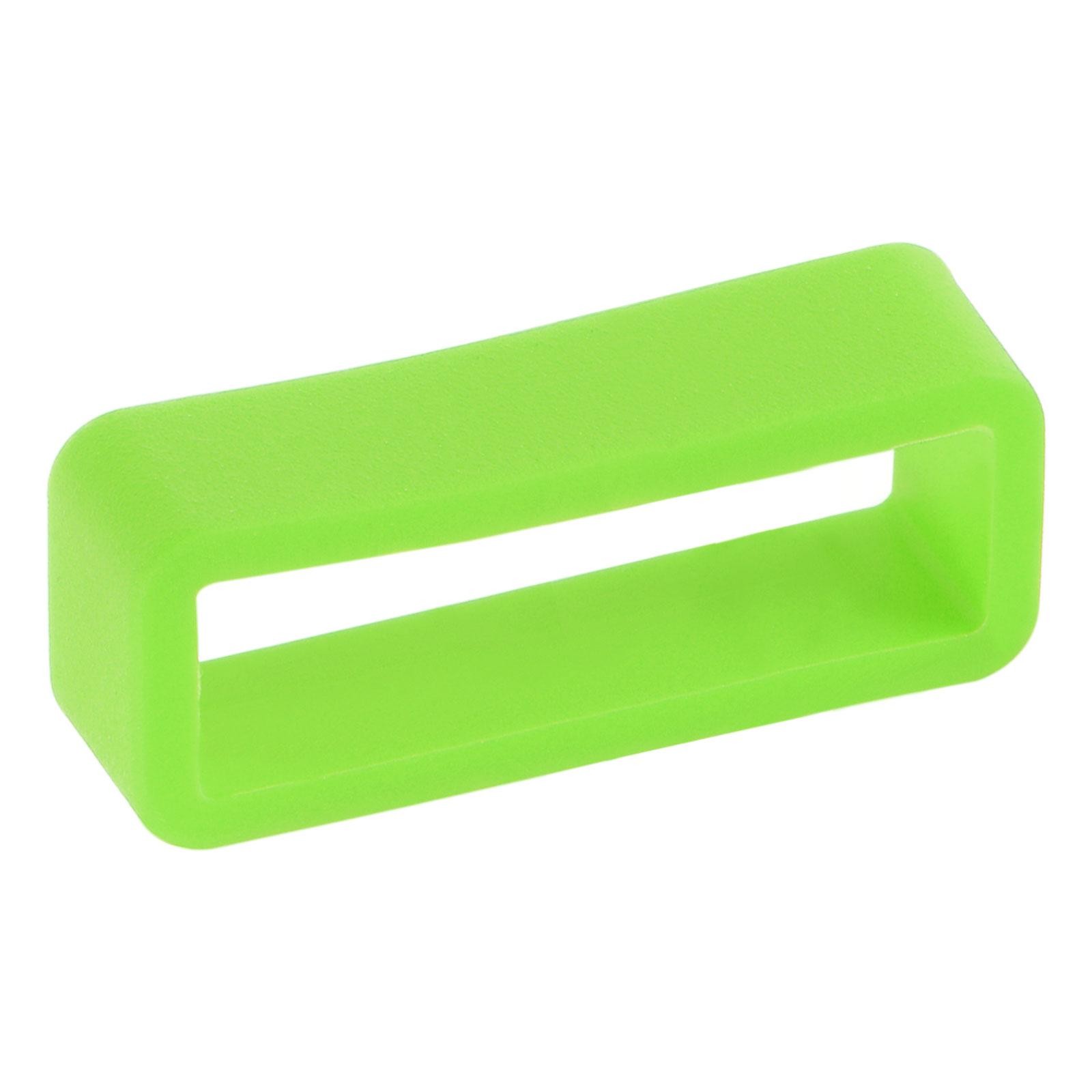 Watch Band Strap Loops Silicone for 22mm Width Watch Band, Green 4 Pcs