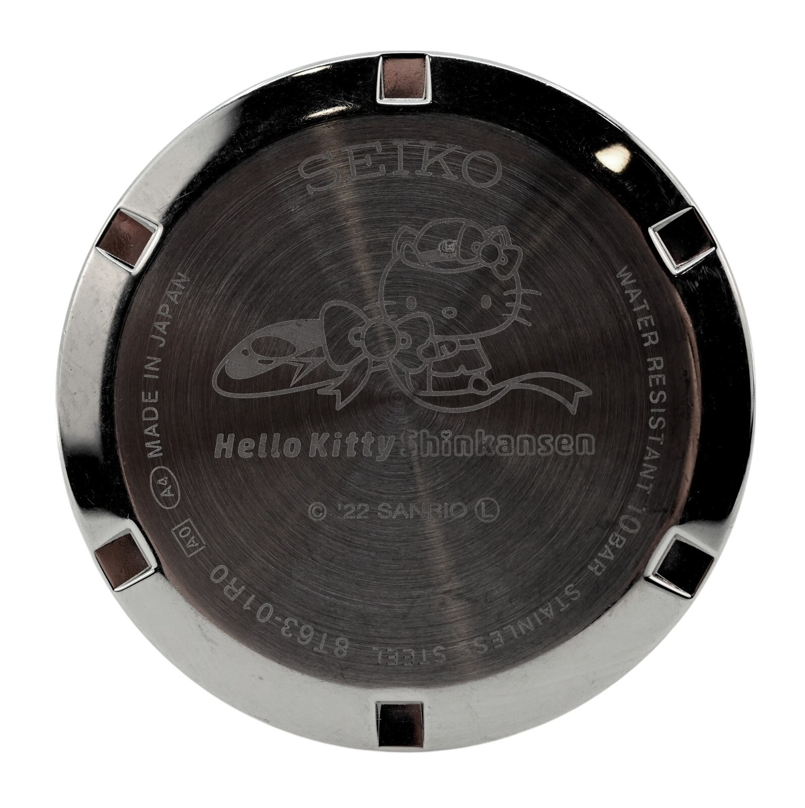 Seiko Limited Edition Case Back 8T63-01R0 Hello Kitty Shinkansen Watch Part!
