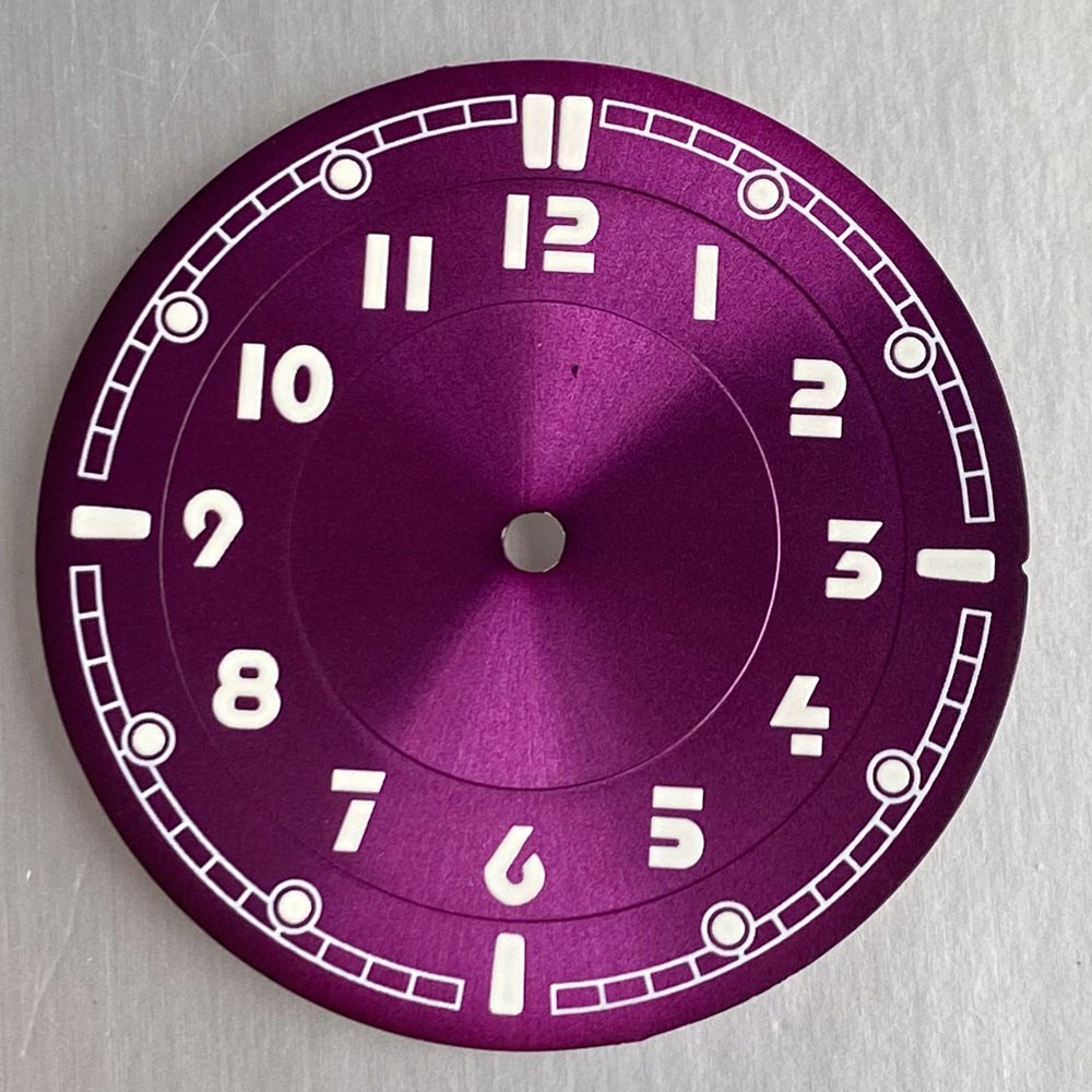 33.5mm Pilot Watch Dial & Hands Arabic Numerals Fit NH35 NH38 Miyota8215 PT5000