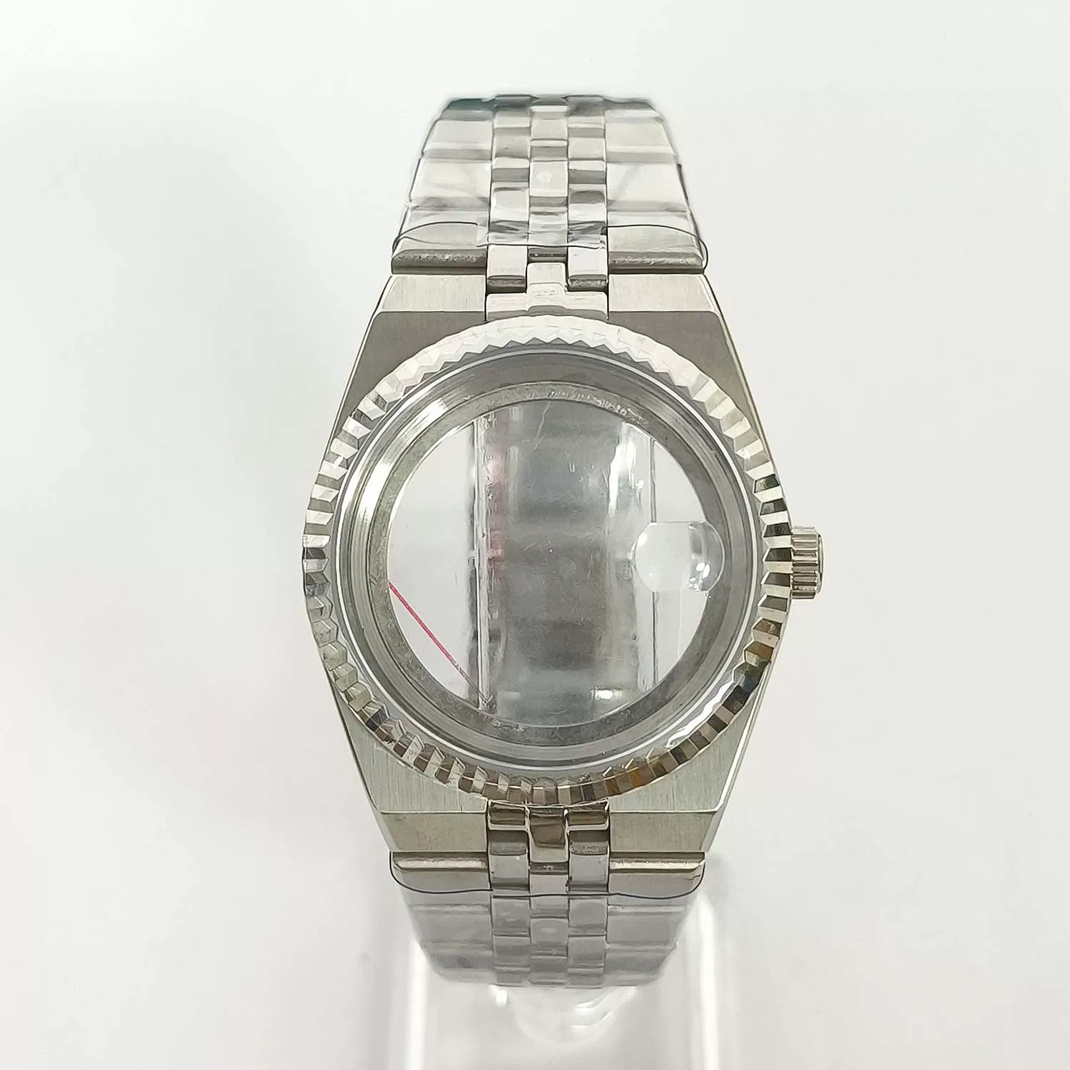 39.5mm Tooth Ring Stainless Watch Case+Strap for NH35 NH36 Movement 33.8mm Dial