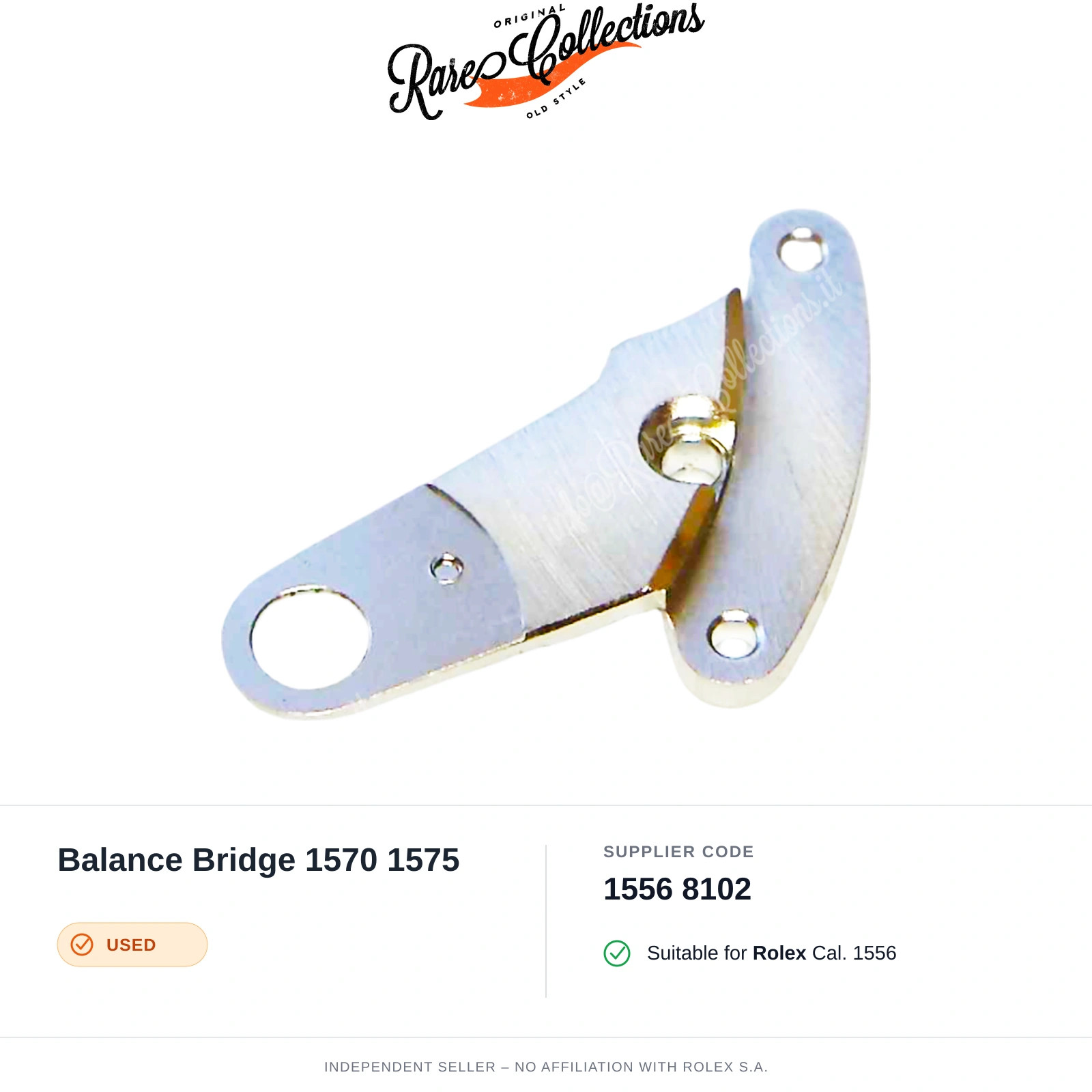 Balance Bridge 1570 1575 for Rolex (cod. 1556 8102) — Used Good Condition