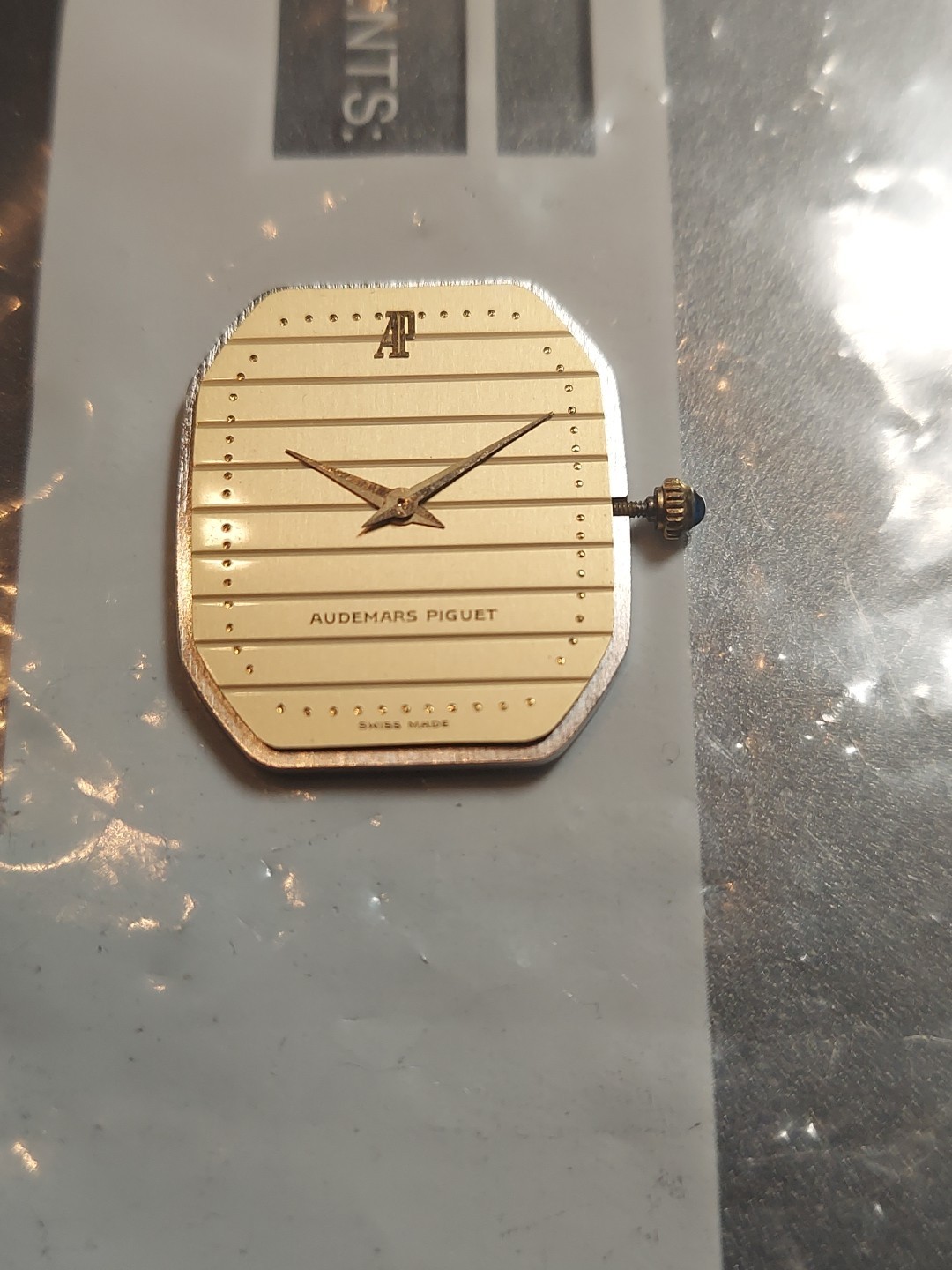 Audemars Piguet 18k Yellow Gold Dial And Hands W.Movement Quartz 7 Jewels Mens