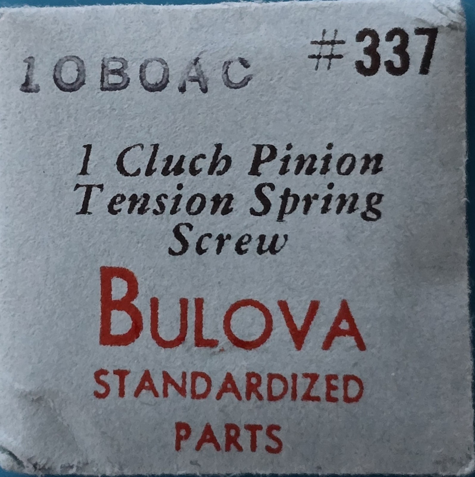 Bulova Cal. 10 BOAC #337 Clutch Pinion Tension Spring Screw NOS