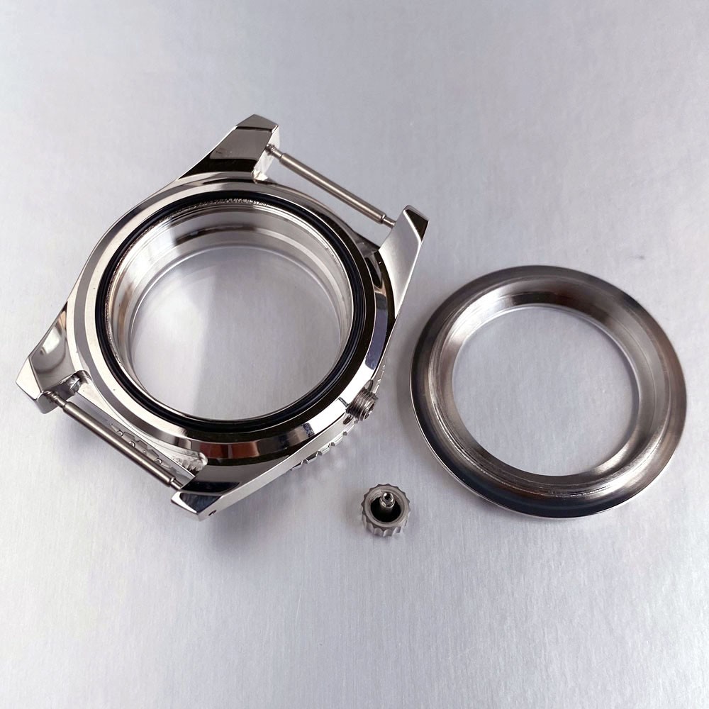 40mm Stainless Steel 20ATM Watch Case Sapphire Glass Fit NH35 ETA2824 Movement