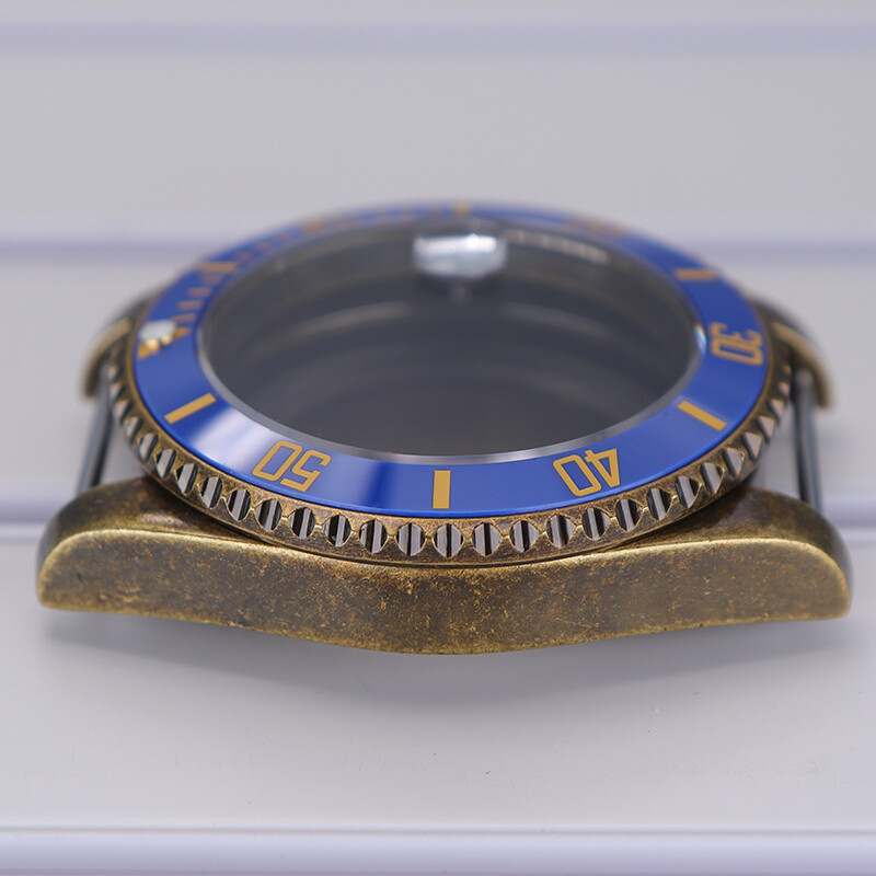40mm Bronze Diver Watch Case+Sapphire Glass For Seiko nh35 nh36 nh34 Movement
